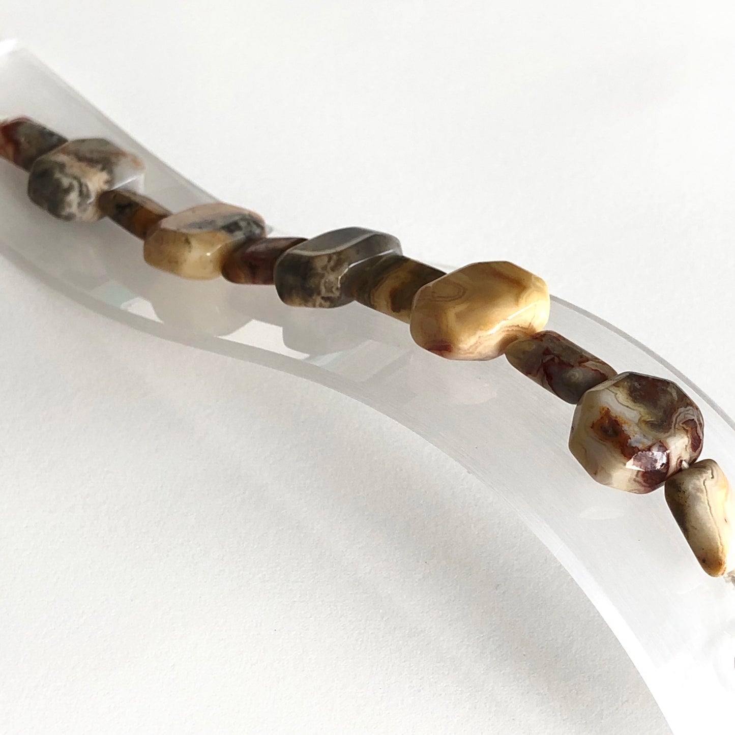 Crazy Lace Agate Pillow Bracelet