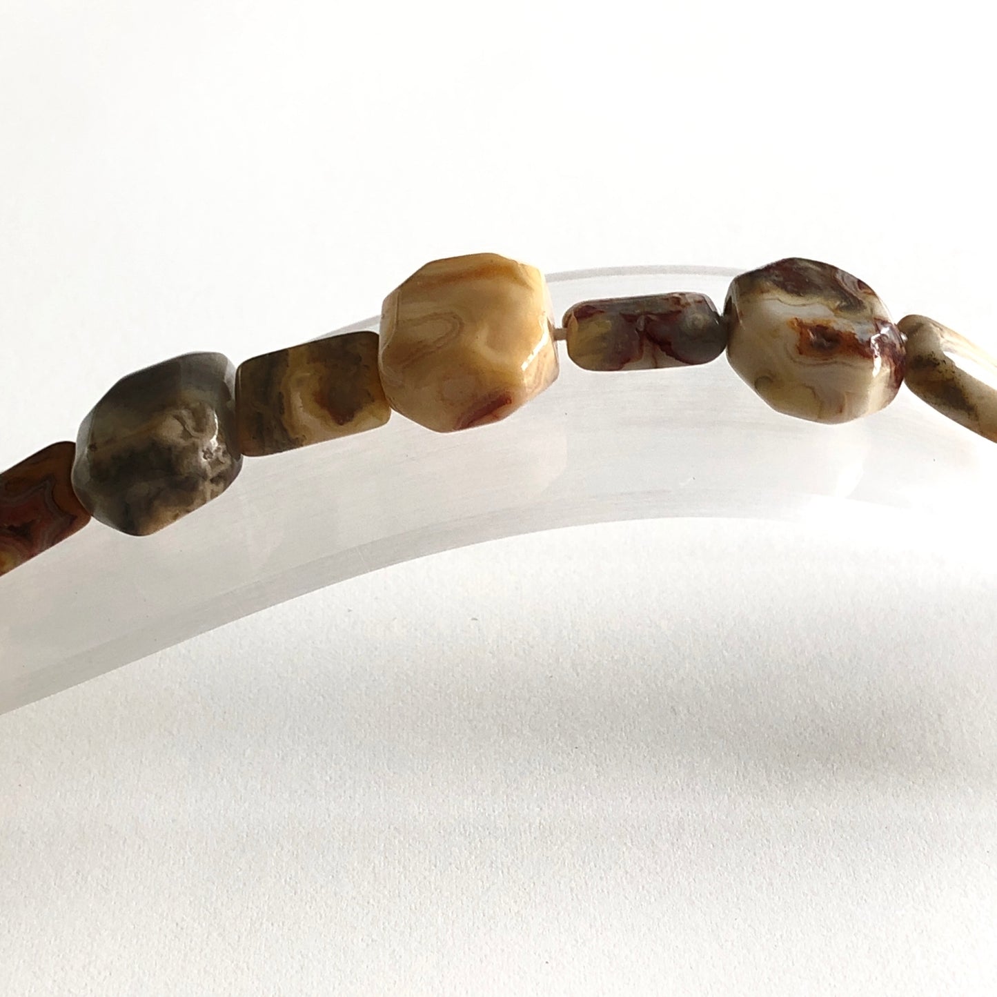 Crazy Lace Agate Pillow Bracelet