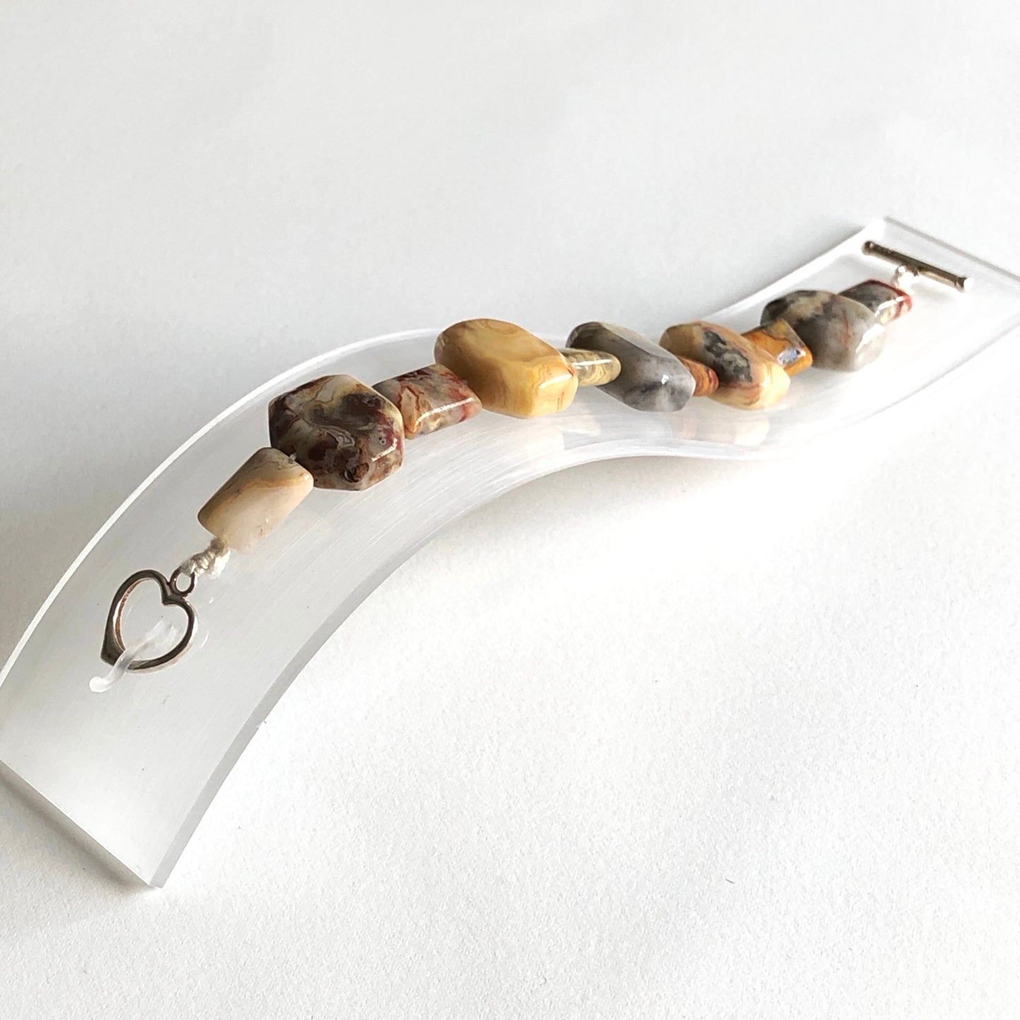 Crazy Lace Agate Pillow Bracelet