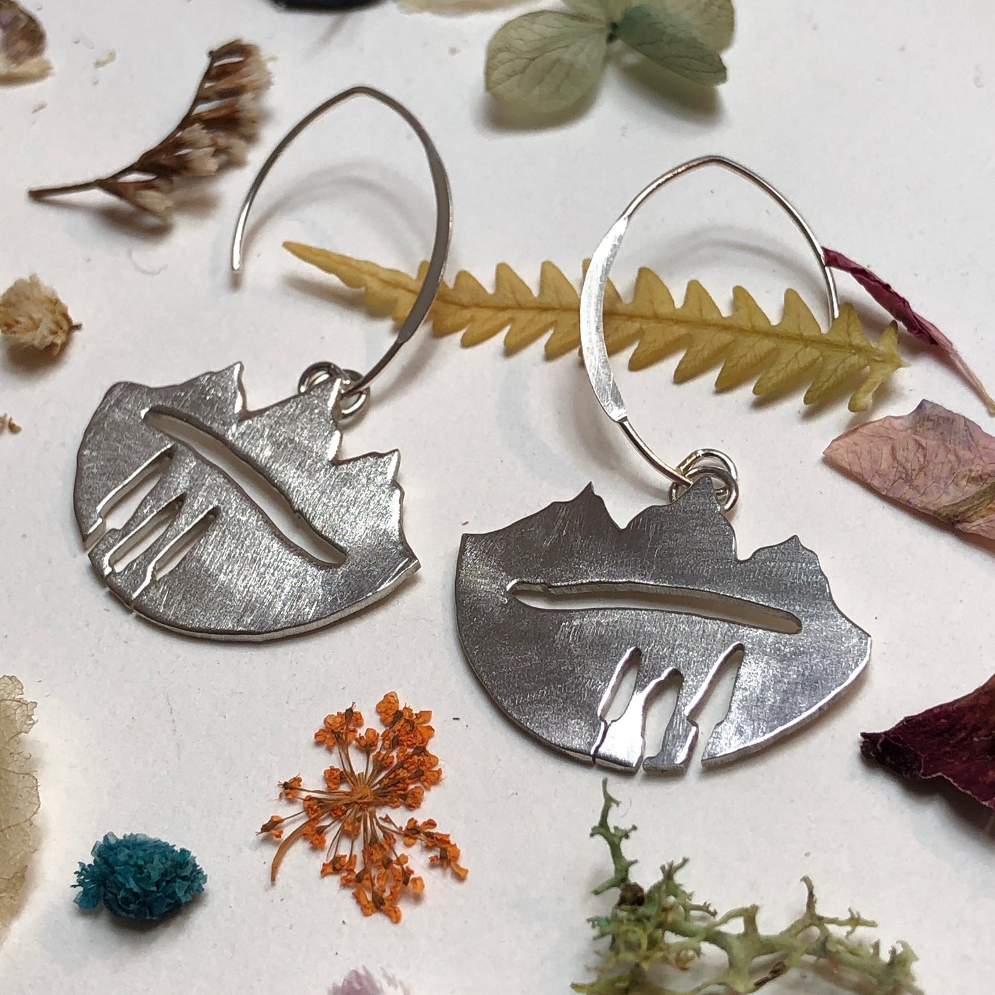 Sterling Silver Mountain Earrings