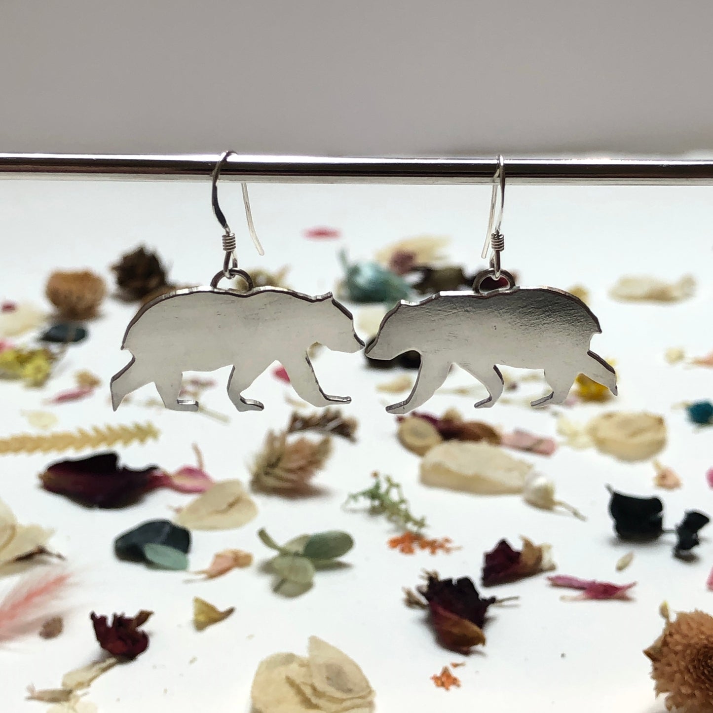 Sterling Silver Bear Earrings