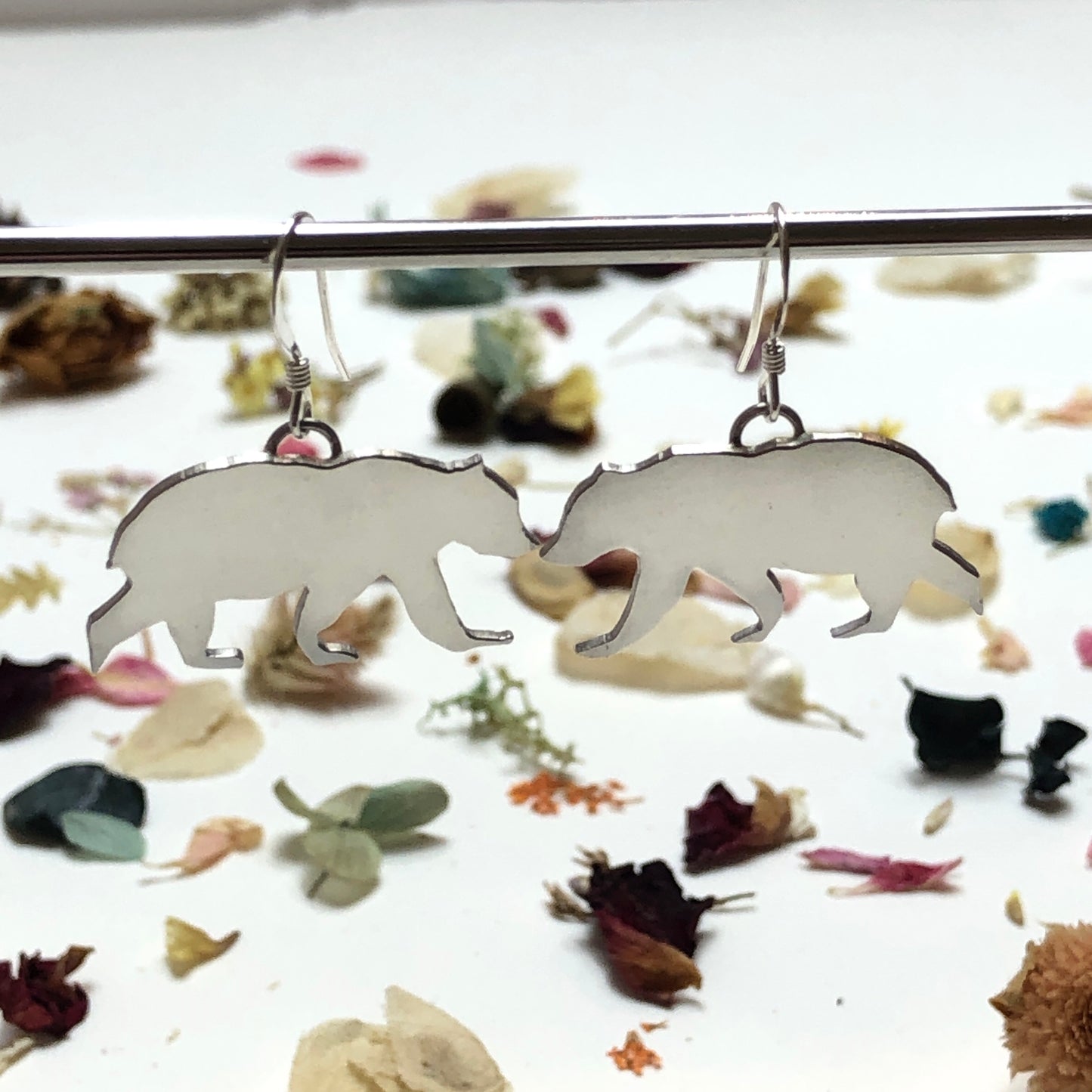 Sterling Silver Bear Earrings