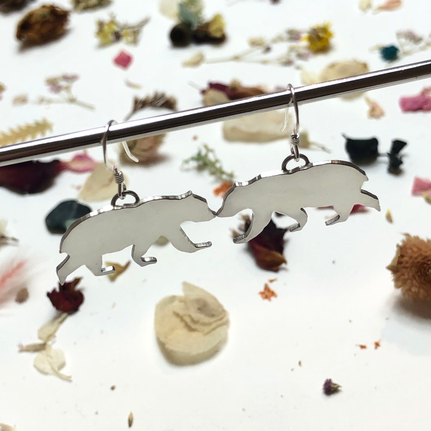 Sterling Silver Bear Earrings