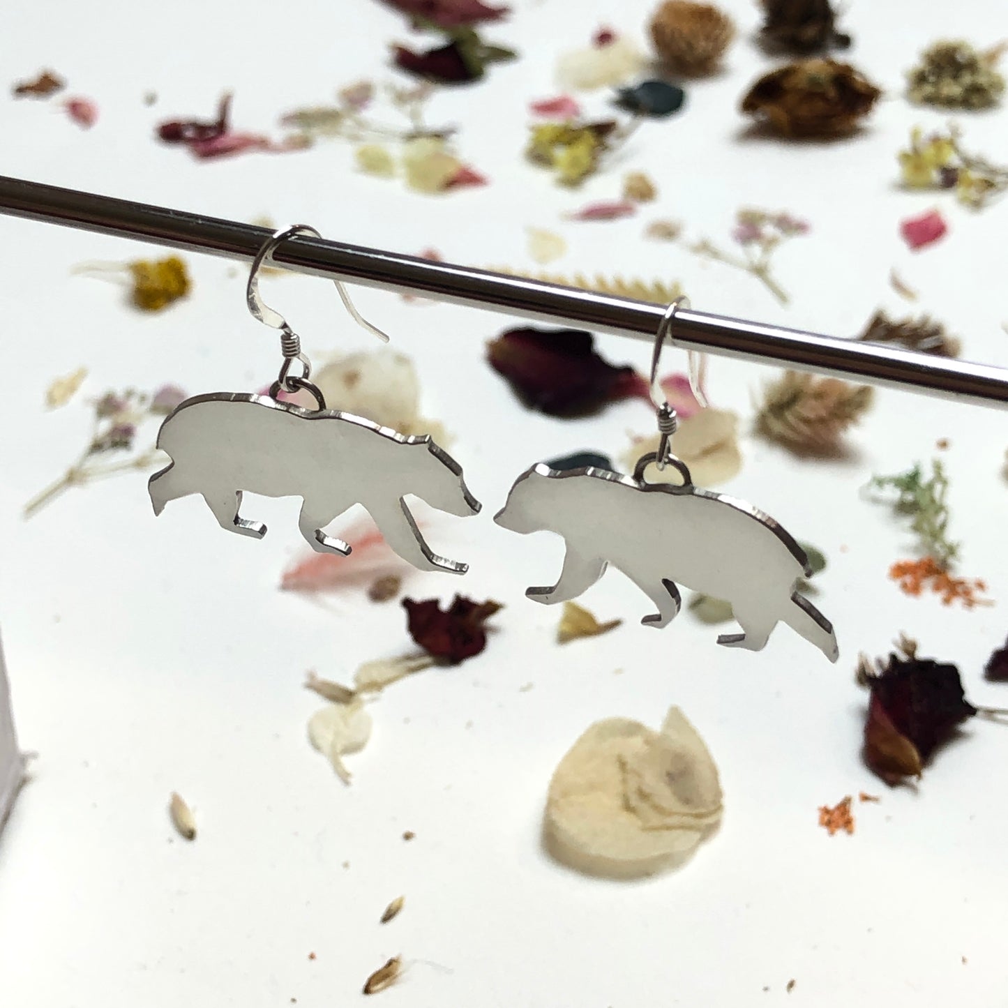 Sterling Silver Bear Earrings