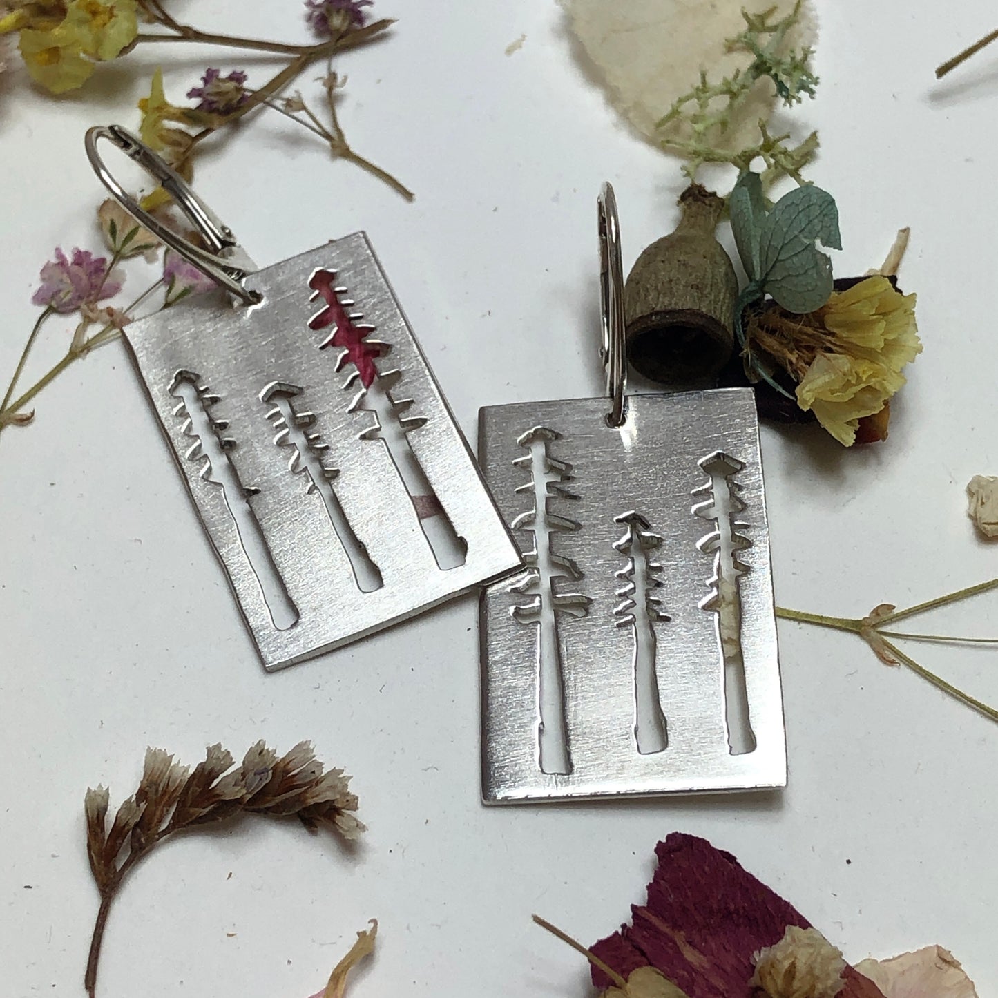 Sterling Silver Tree Earrings