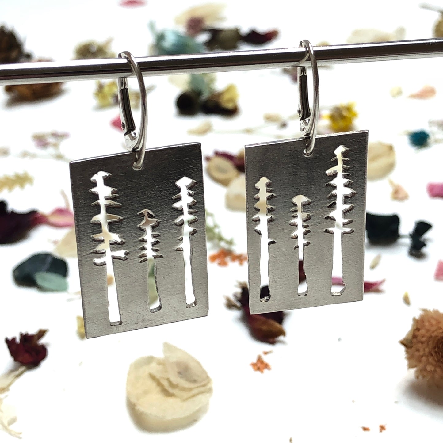 Sterling Silver Tree Earrings