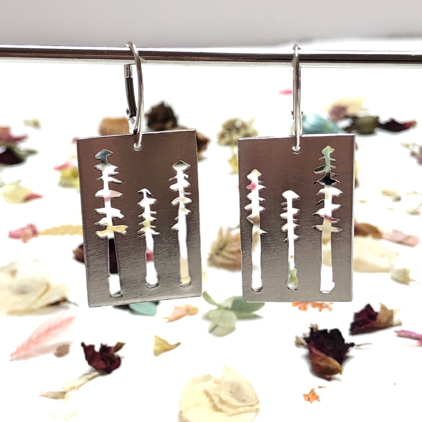 Sterling Silver Tree Earrings