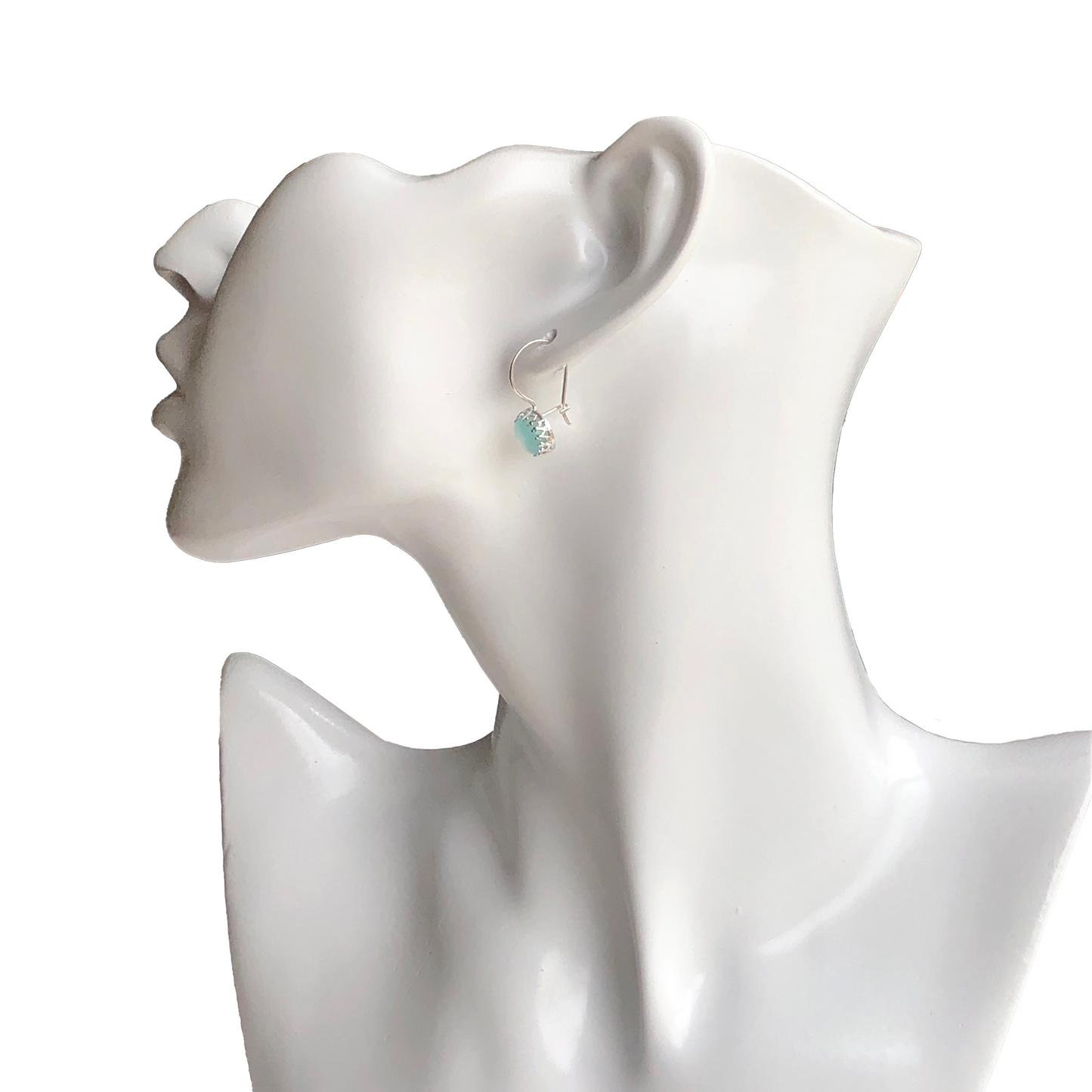 Aqua Blue Chalcedony Earrings