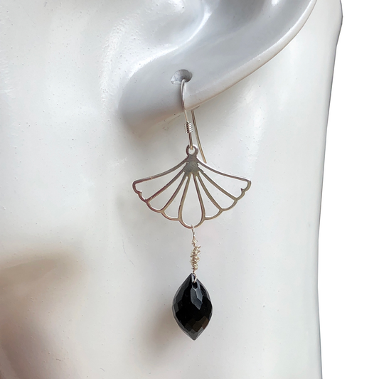 Art Deco Fan Earrings