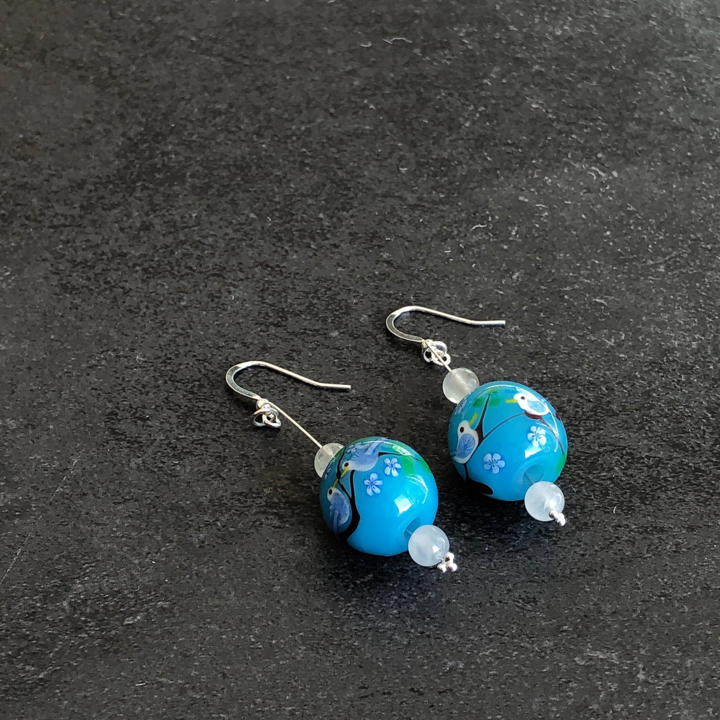 Blue Bird Earrings