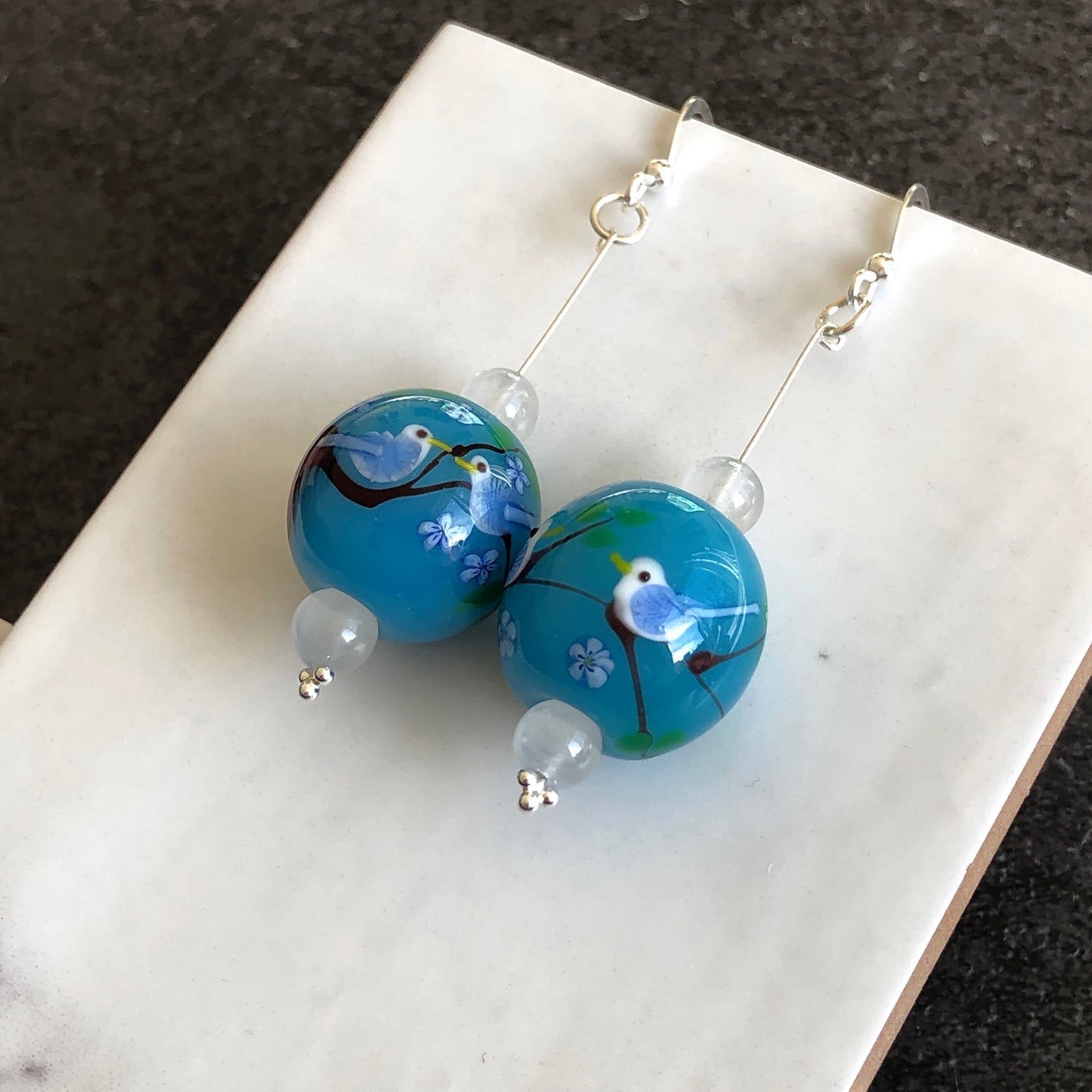 Blue Bird Earrings