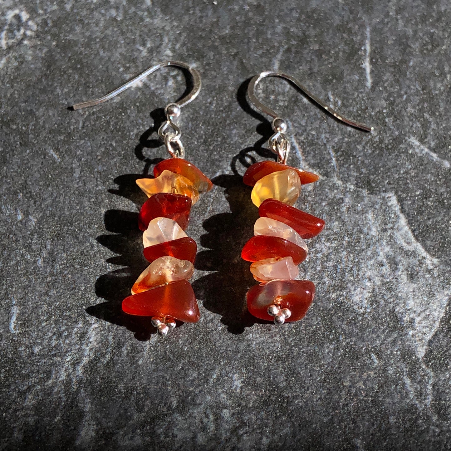 Carnelian Chip Earrings