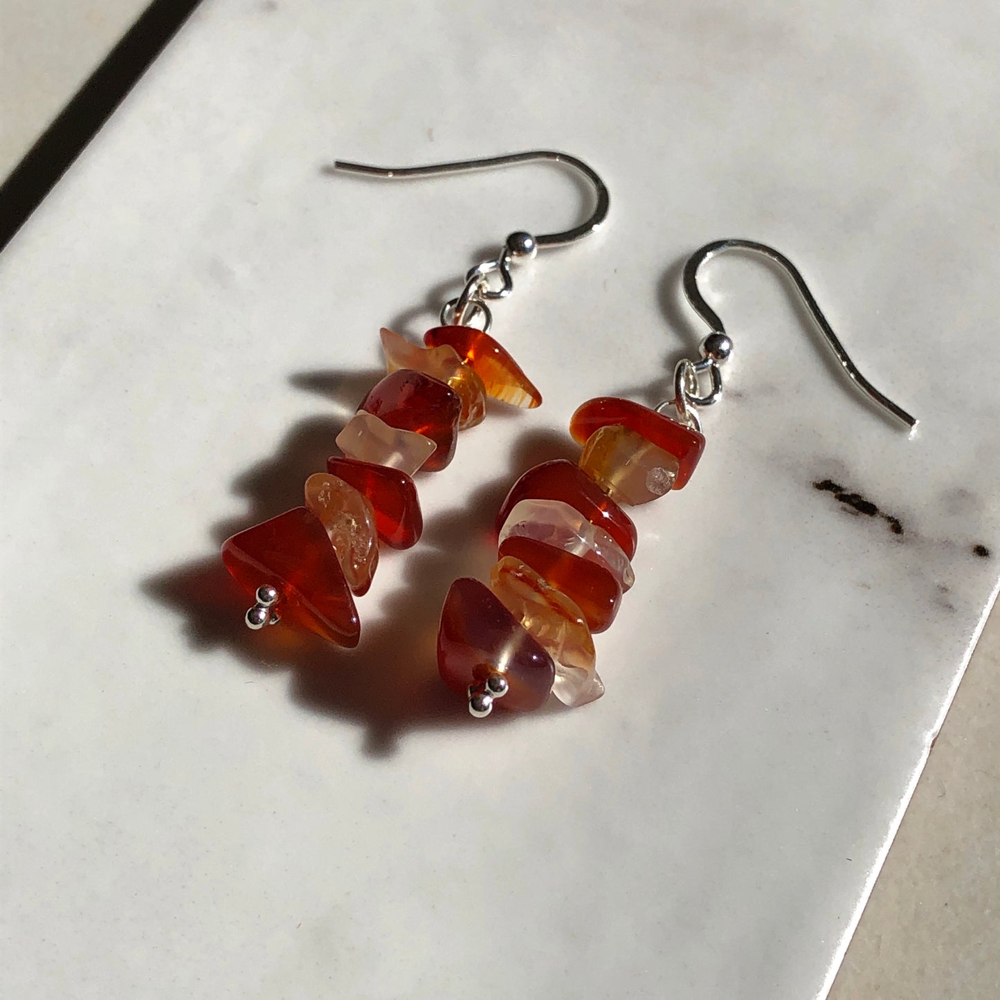 Carnelian Chip Earrings