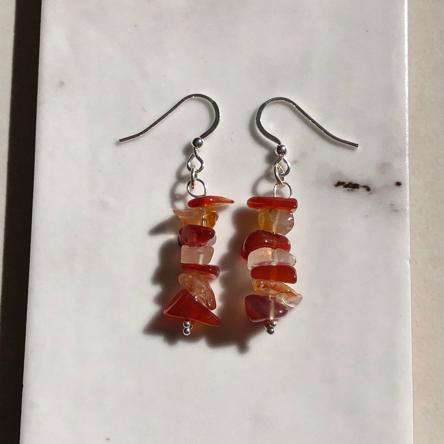 Carnelian Chip Earrings