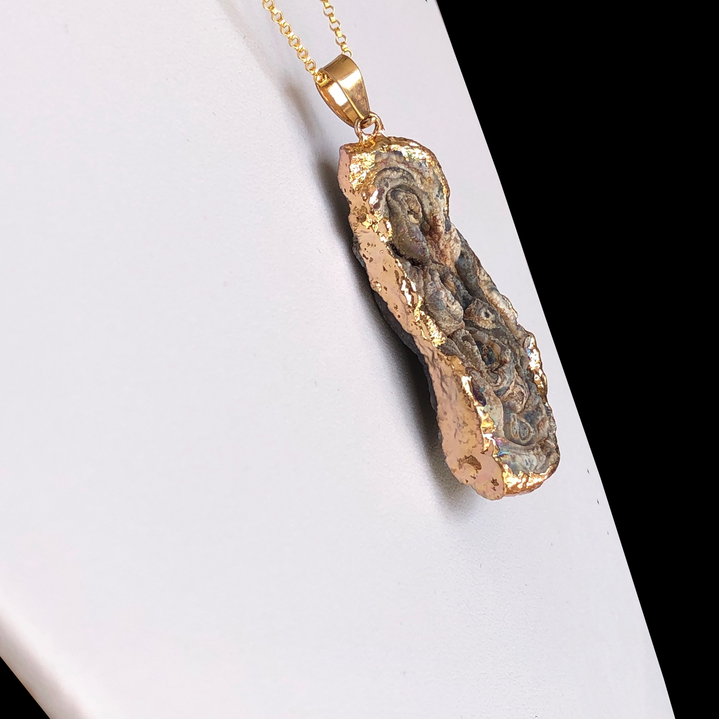 Drusy Freeform Pendant Necklace 2