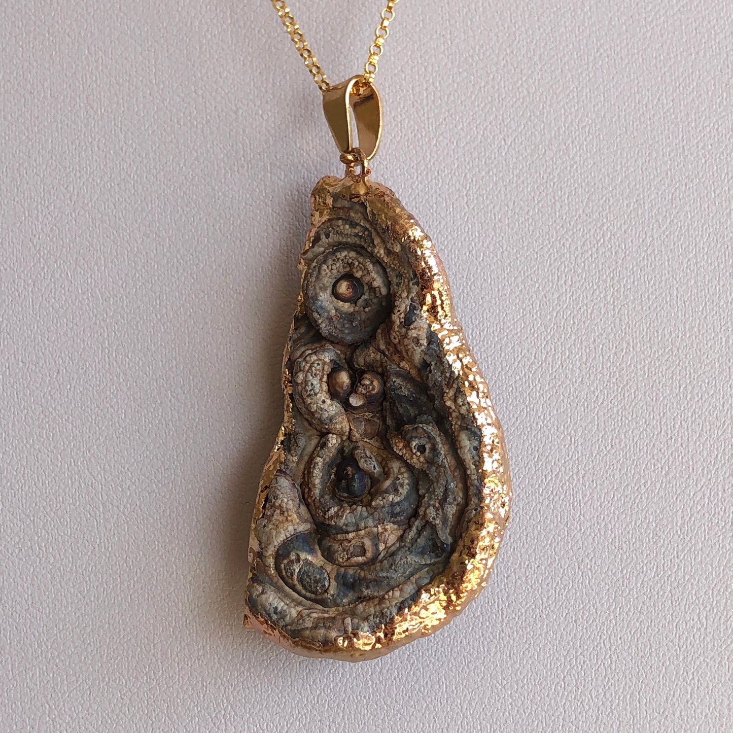 Drusy Freeform Pendant Necklace 2