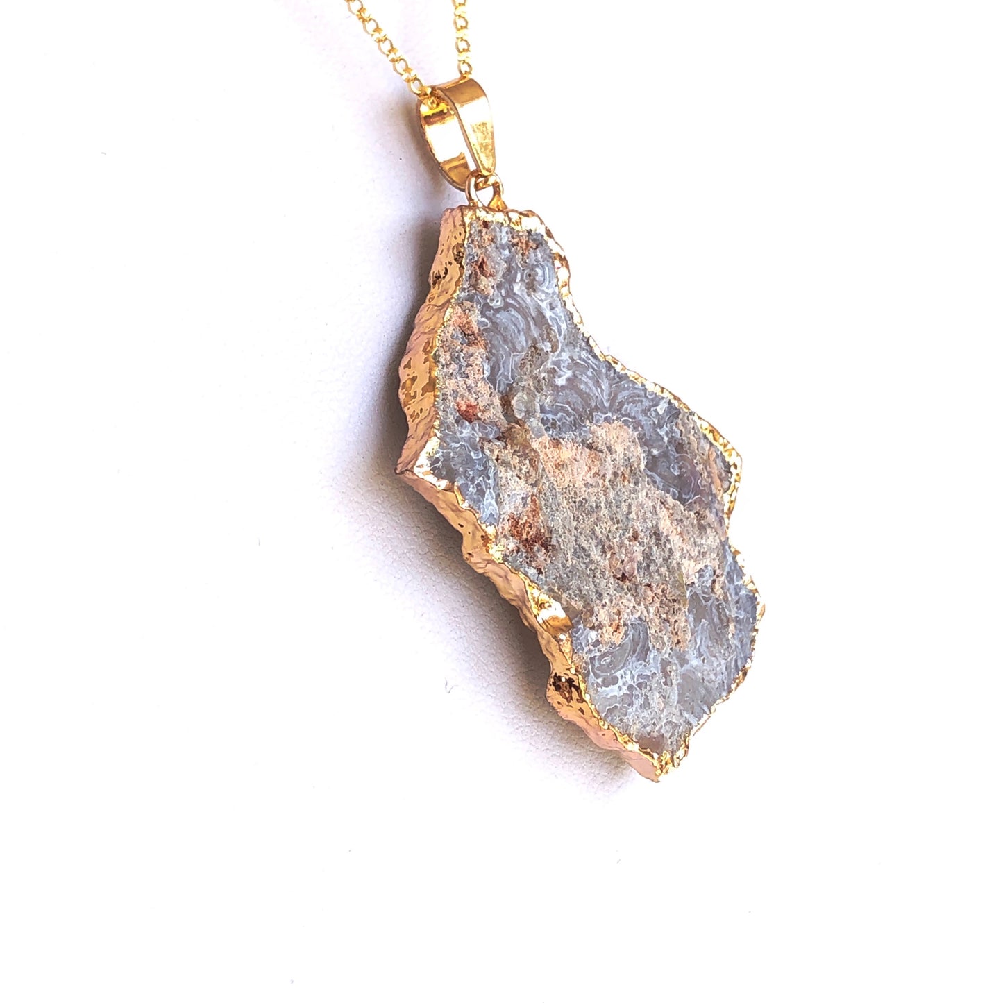 Drusy Freeform Pendant Necklace 5