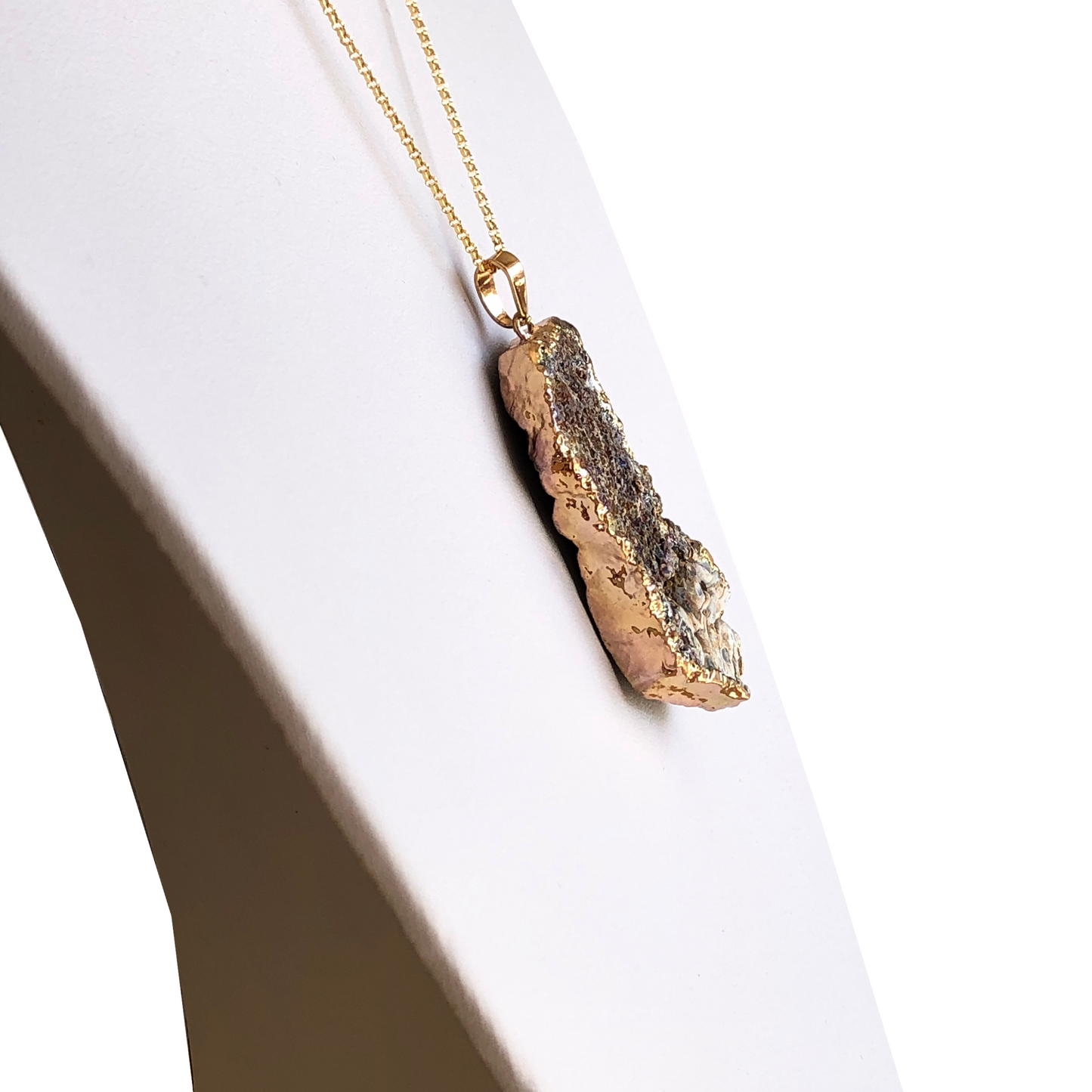 Drusy Freeform Pendant Necklace 8