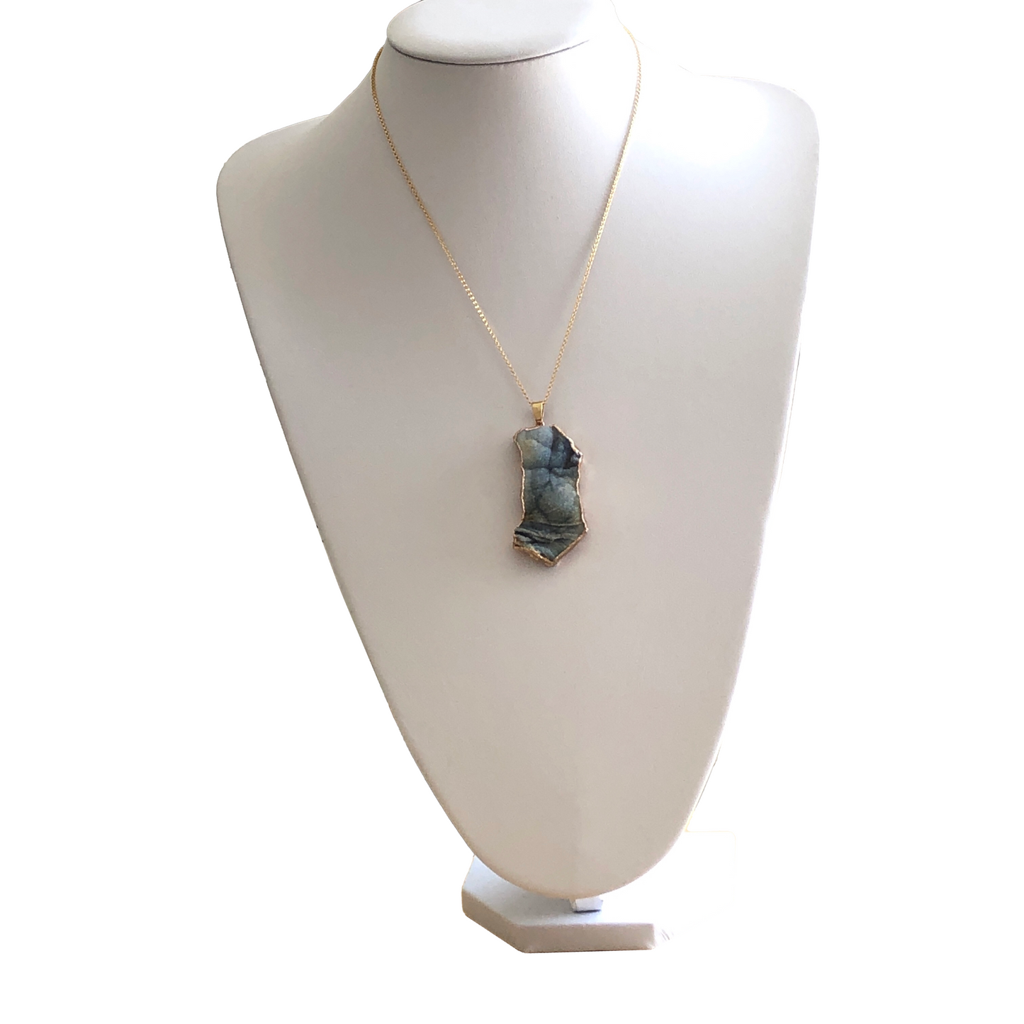 Drusy Freeform Pendant Necklace 8