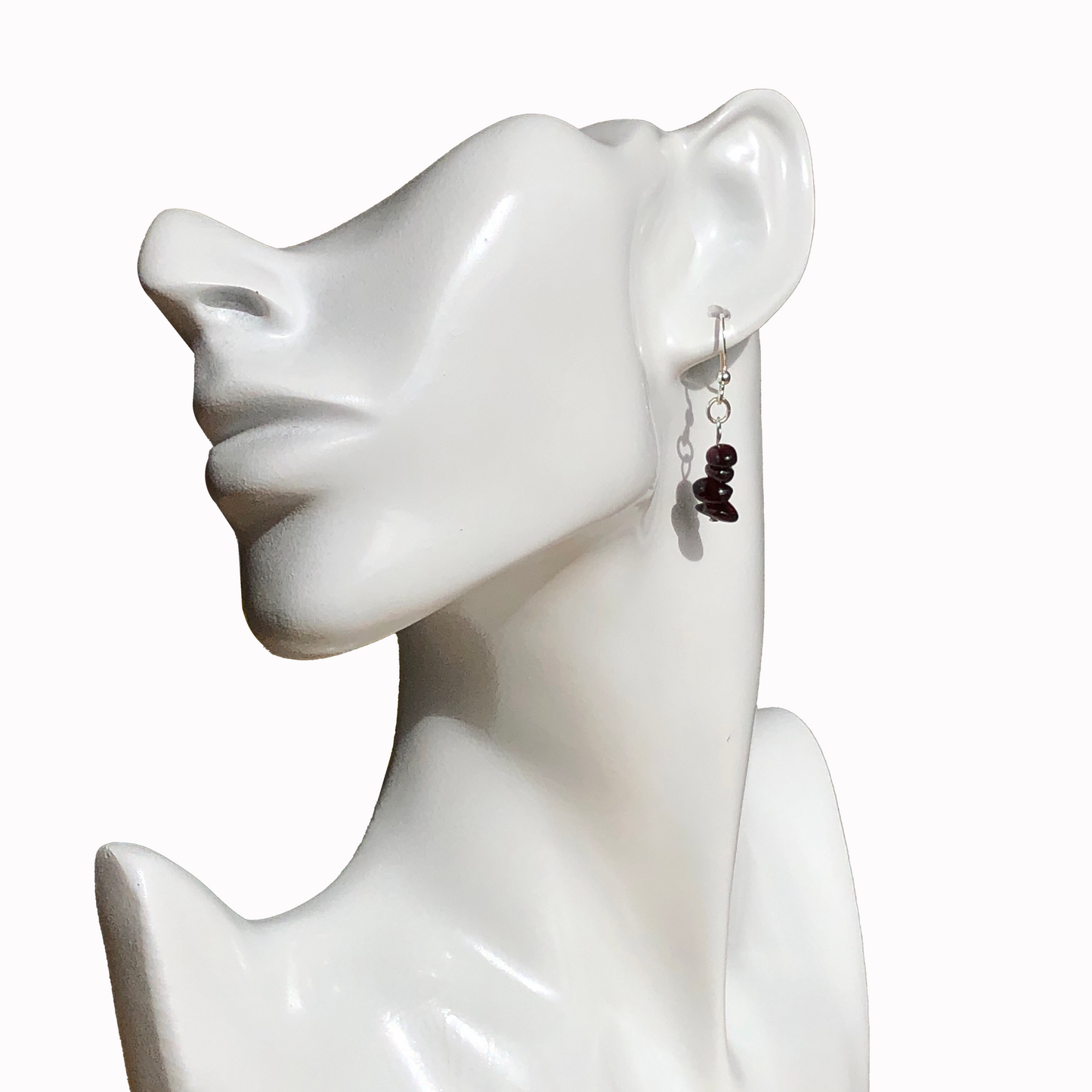 Garnet and Sterling Silver Earrings 49