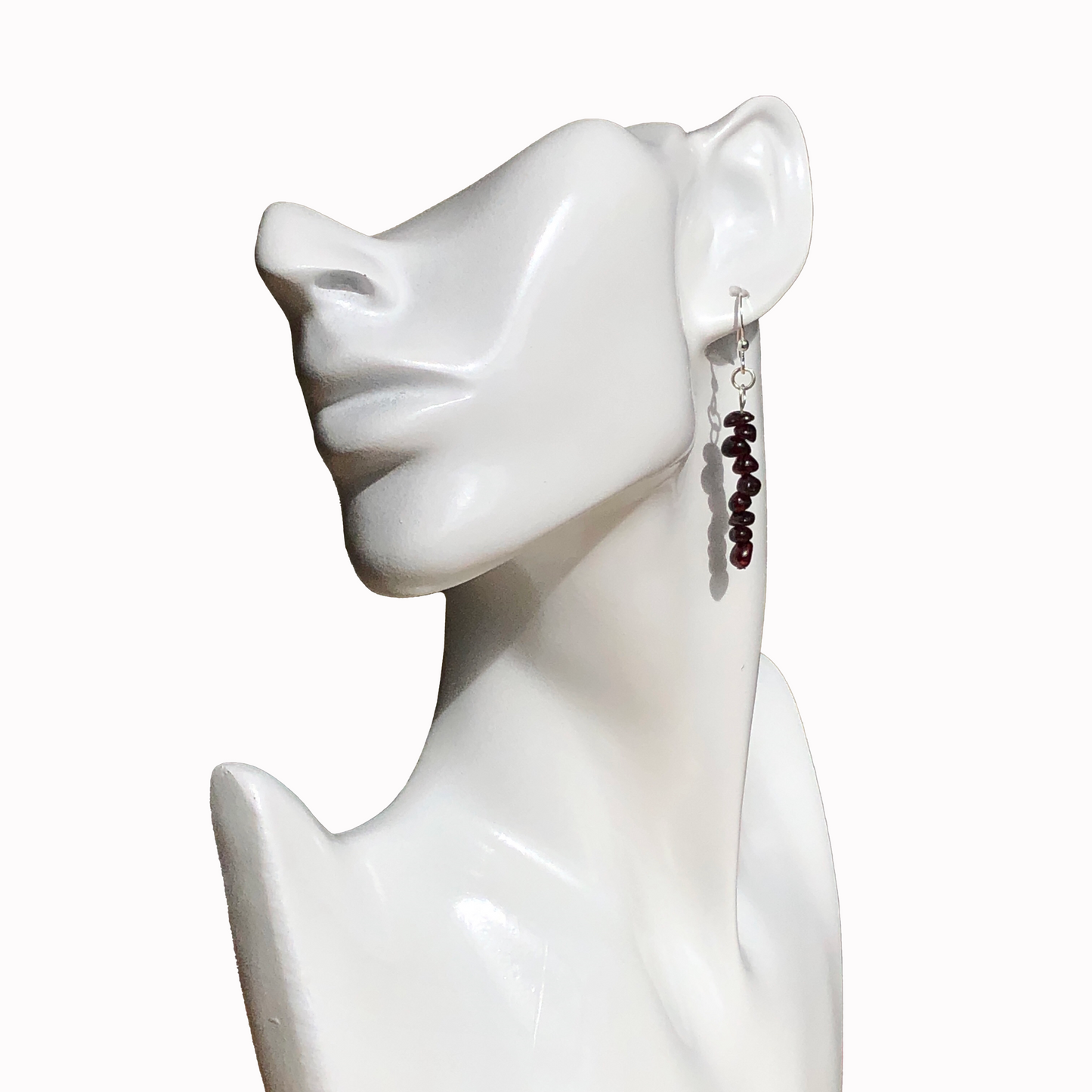 Garnet and Sterling Silver Earrings 47