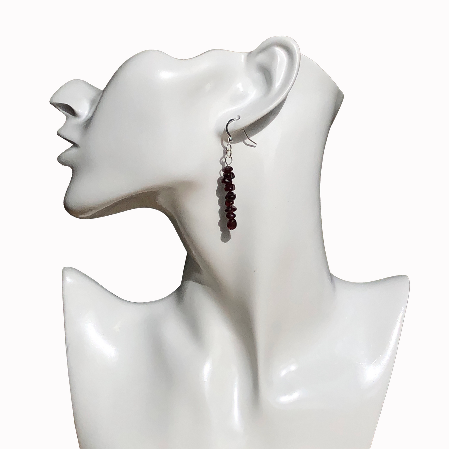 Garnet and Sterling Silver Earrings 47