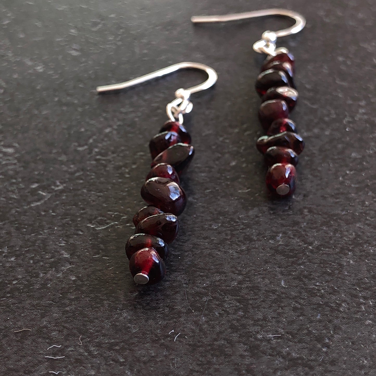 Garnet and Sterling Silver Earrings 47