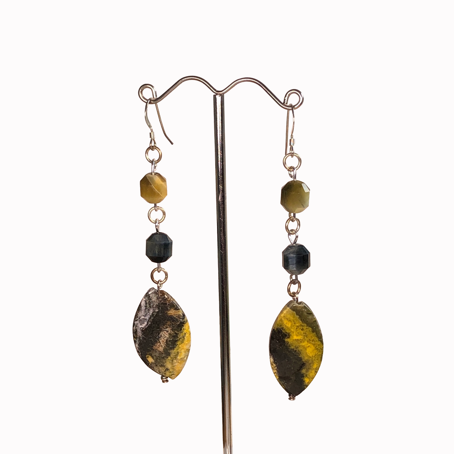 Golden Tiger Drop Earrings 2