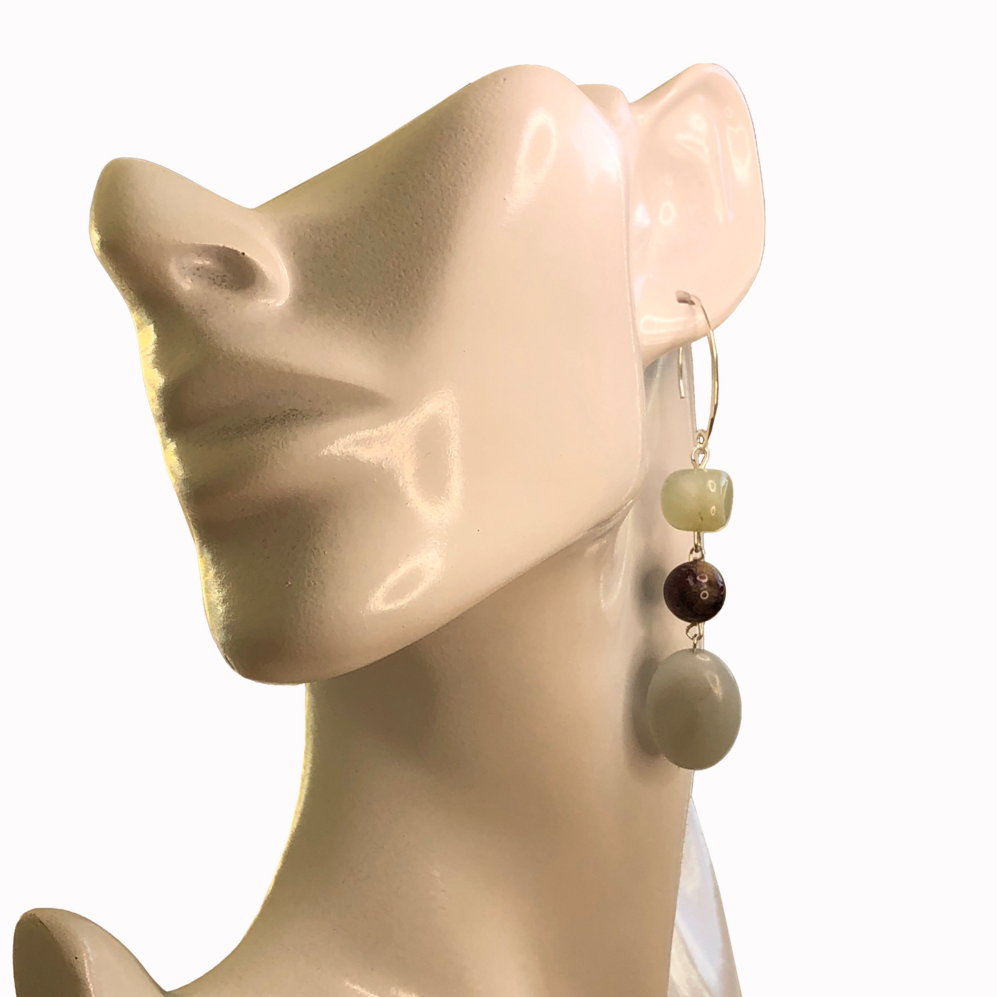 Jade Nugget Earrings 2