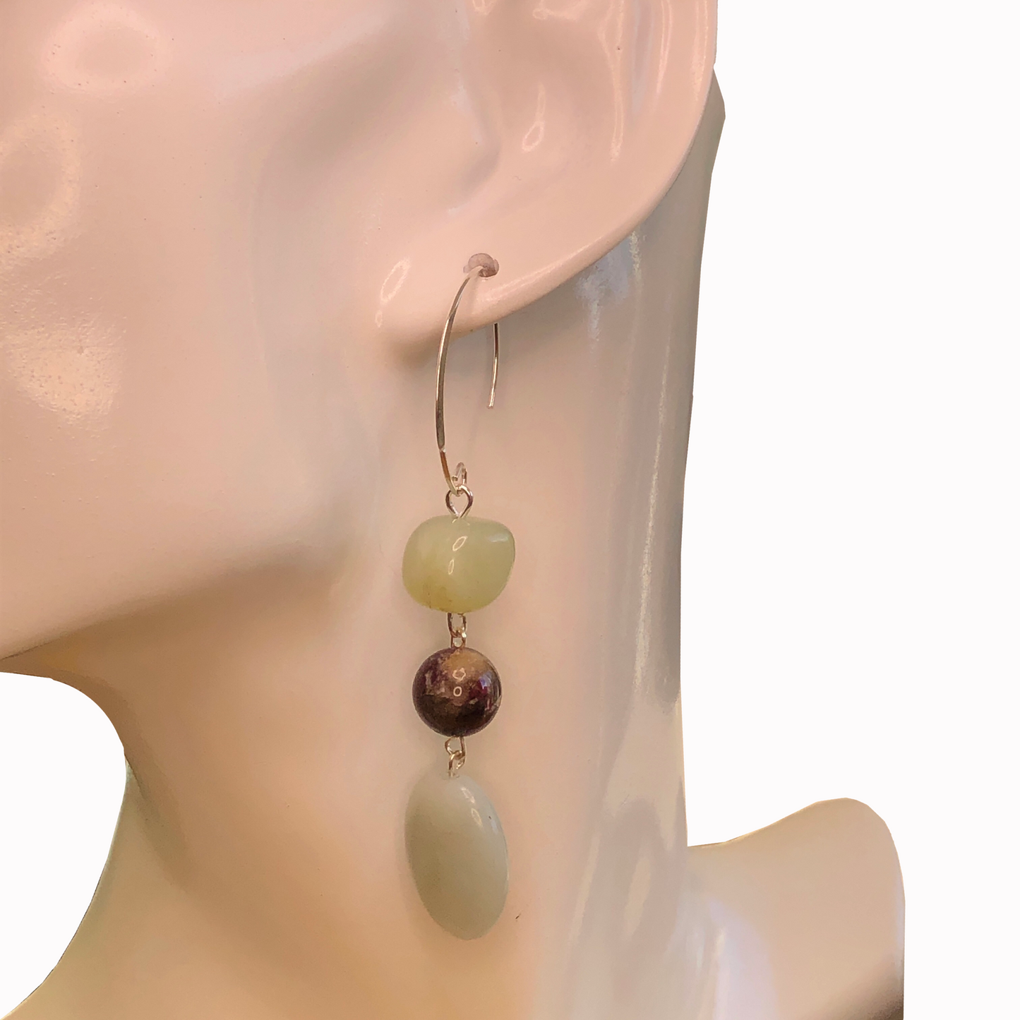 Jade Nugget Earrings 2