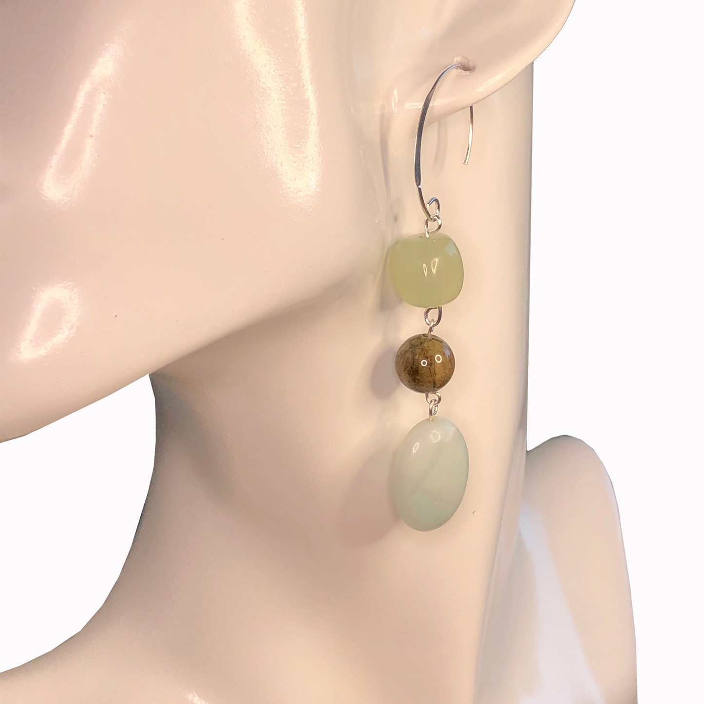 Jade Nugget Earrings 3