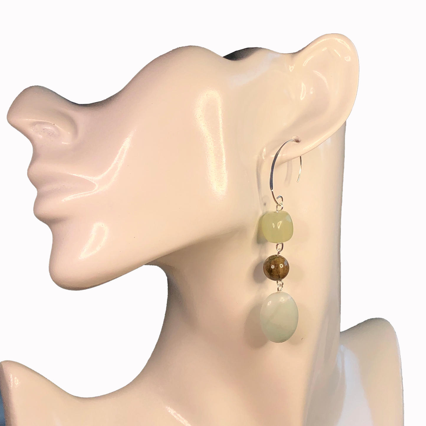 Jade Nugget Earrings 3