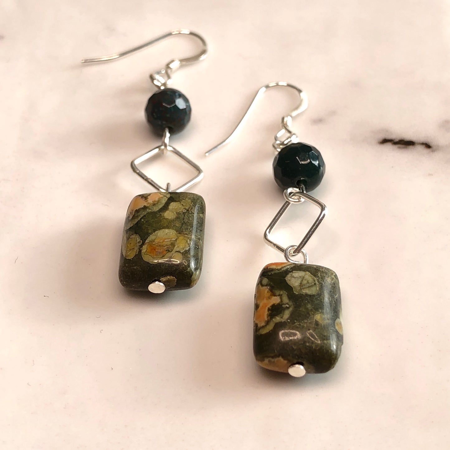 Jasper Square Earrings 1