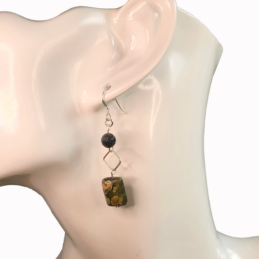 Jasper Square Earrings 1