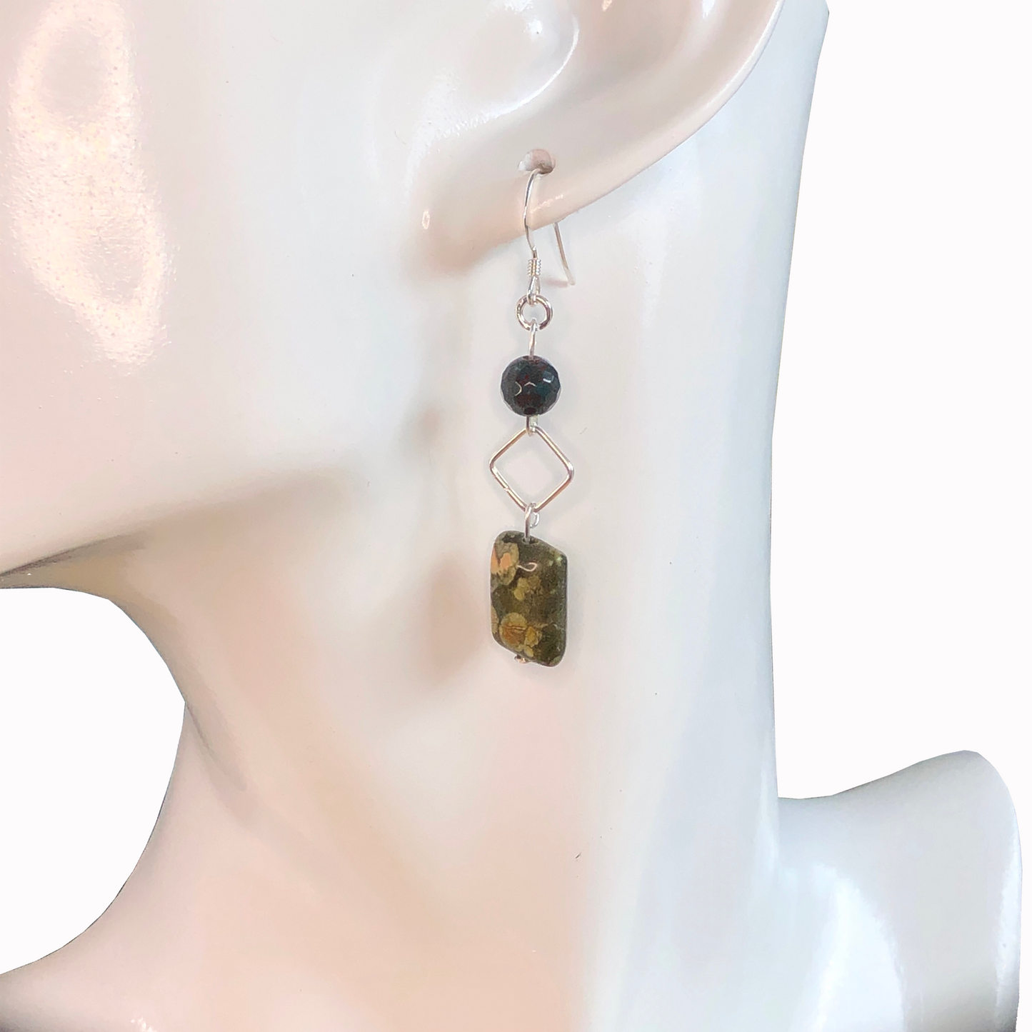 Jasper Square Earrings 1