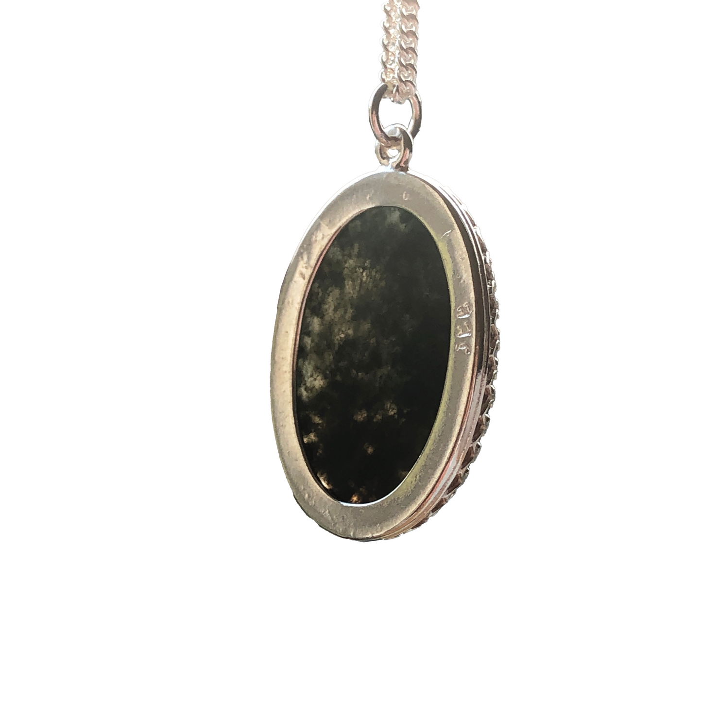 Medieval Style Green Moss Agate Pendant Necklace