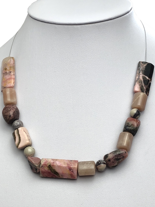 Rhodonite Pillow Necklace