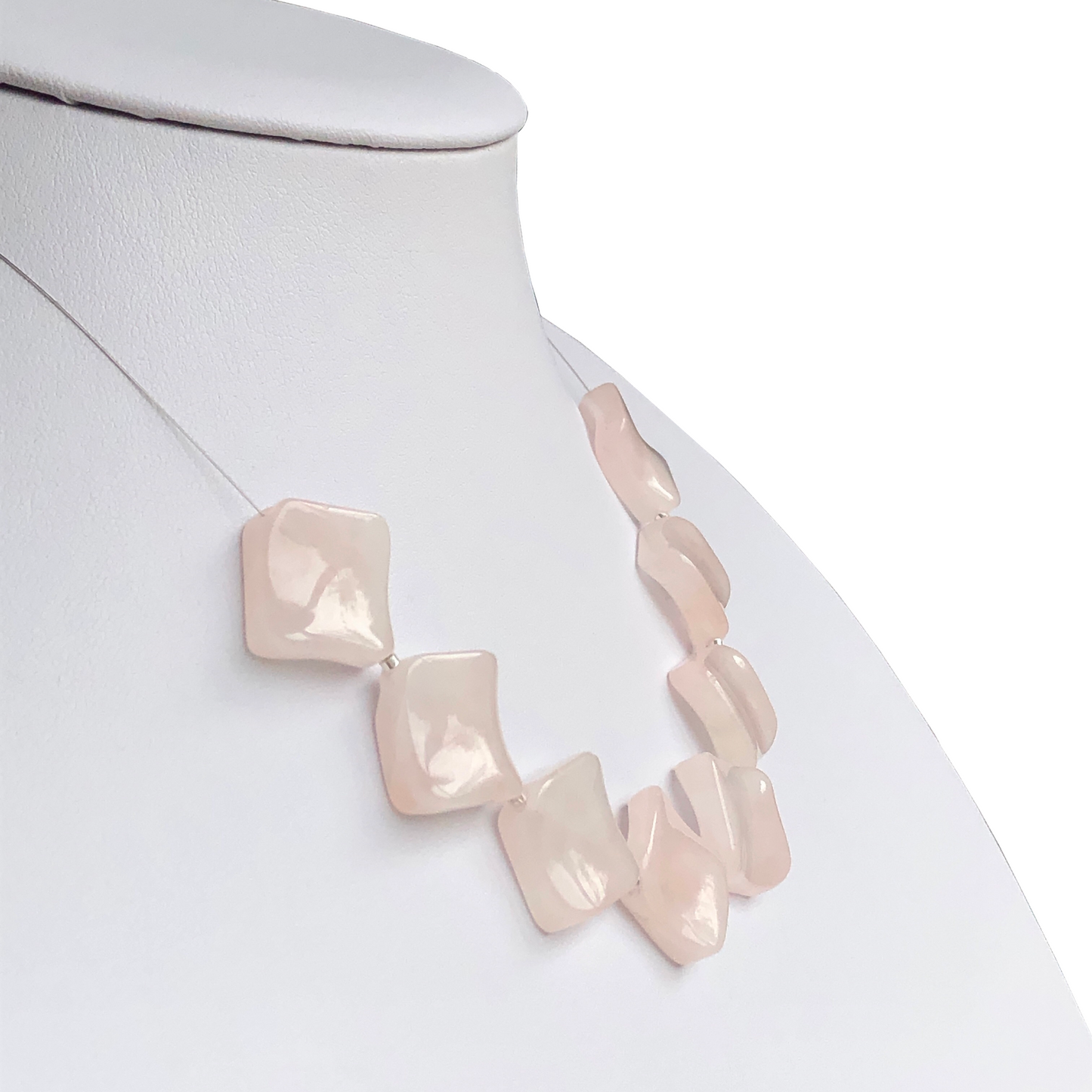 Rose Quartz Twist Necklace