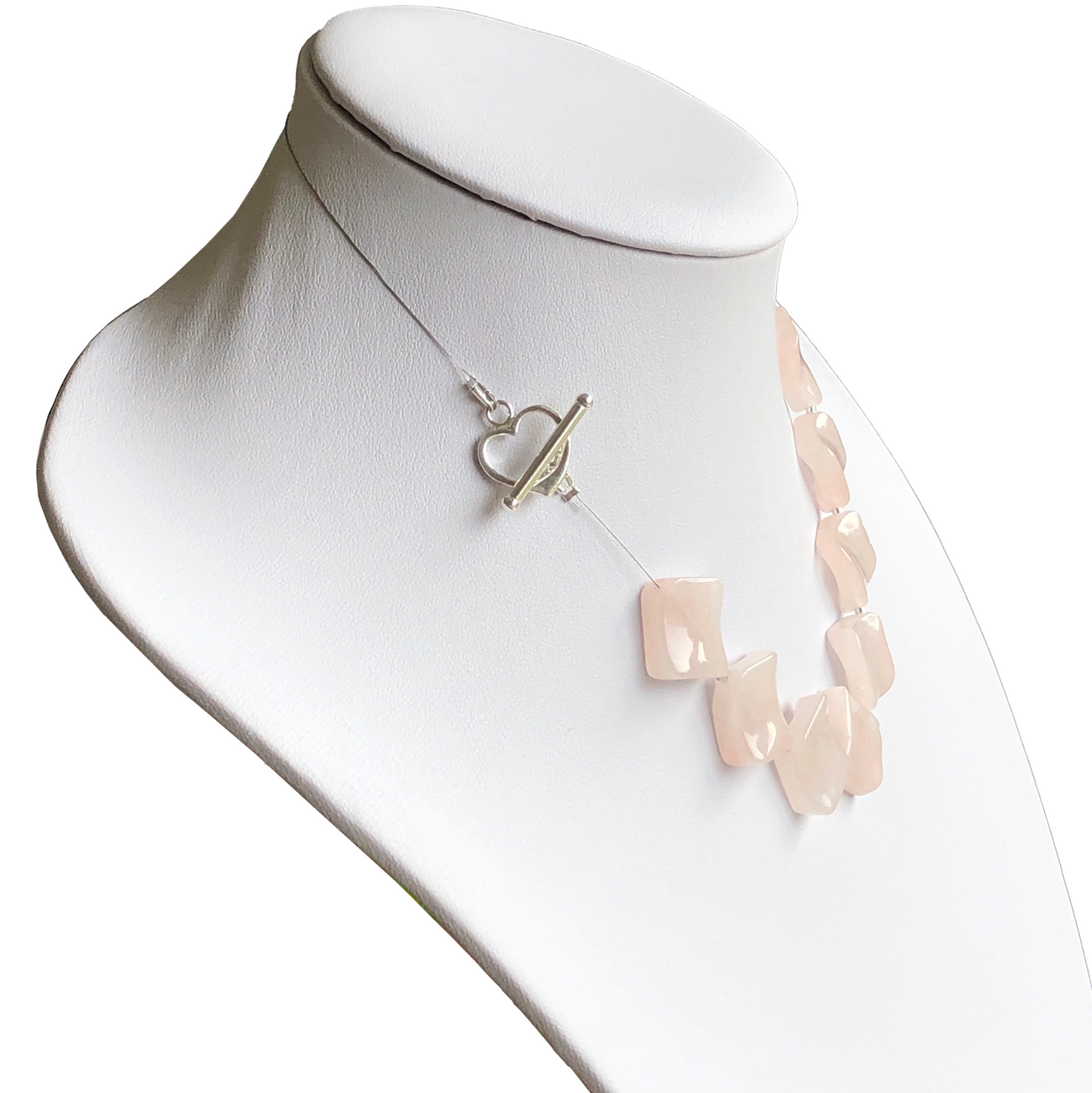 Rose Quartz Twist Necklace