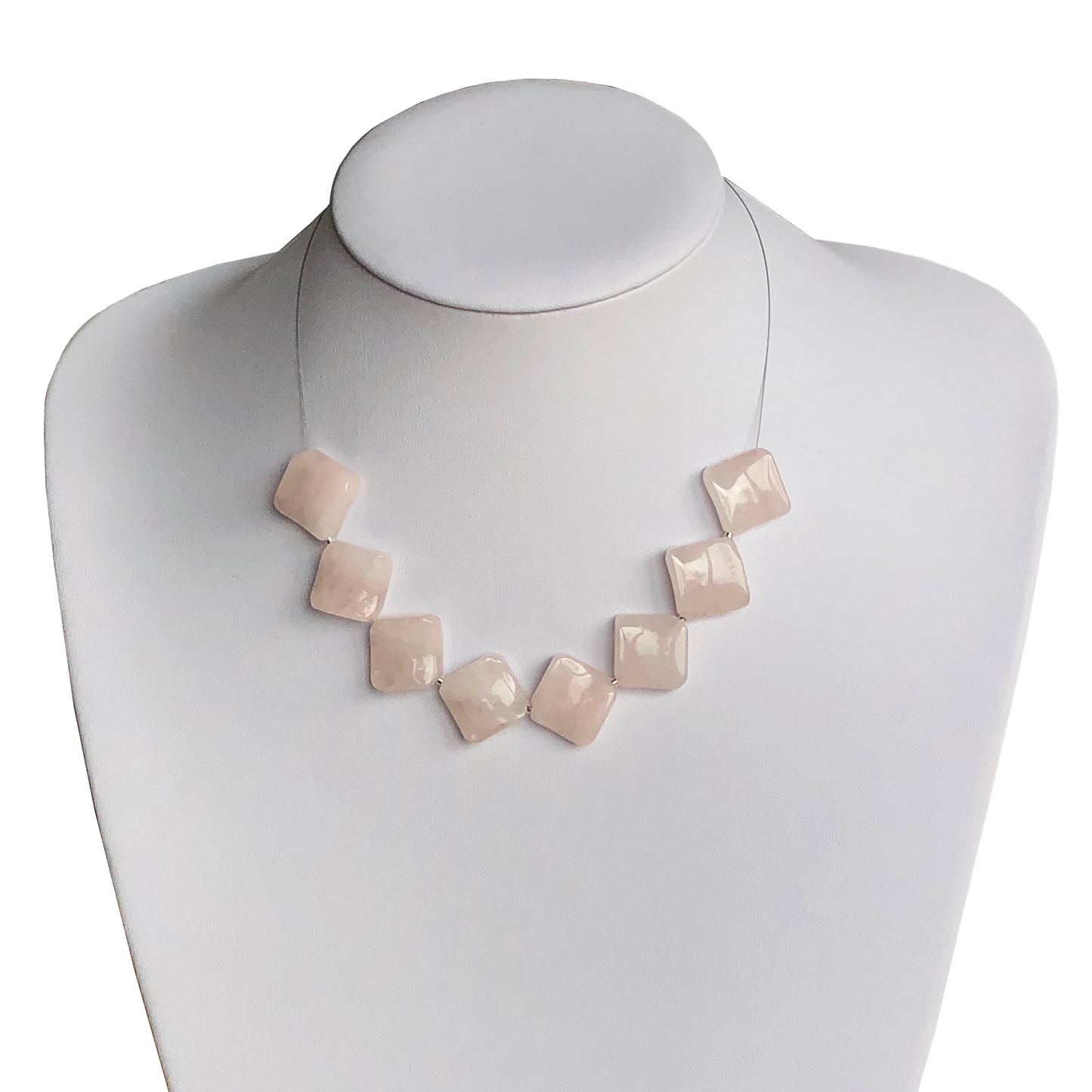 Rose Quartz Twist Necklace