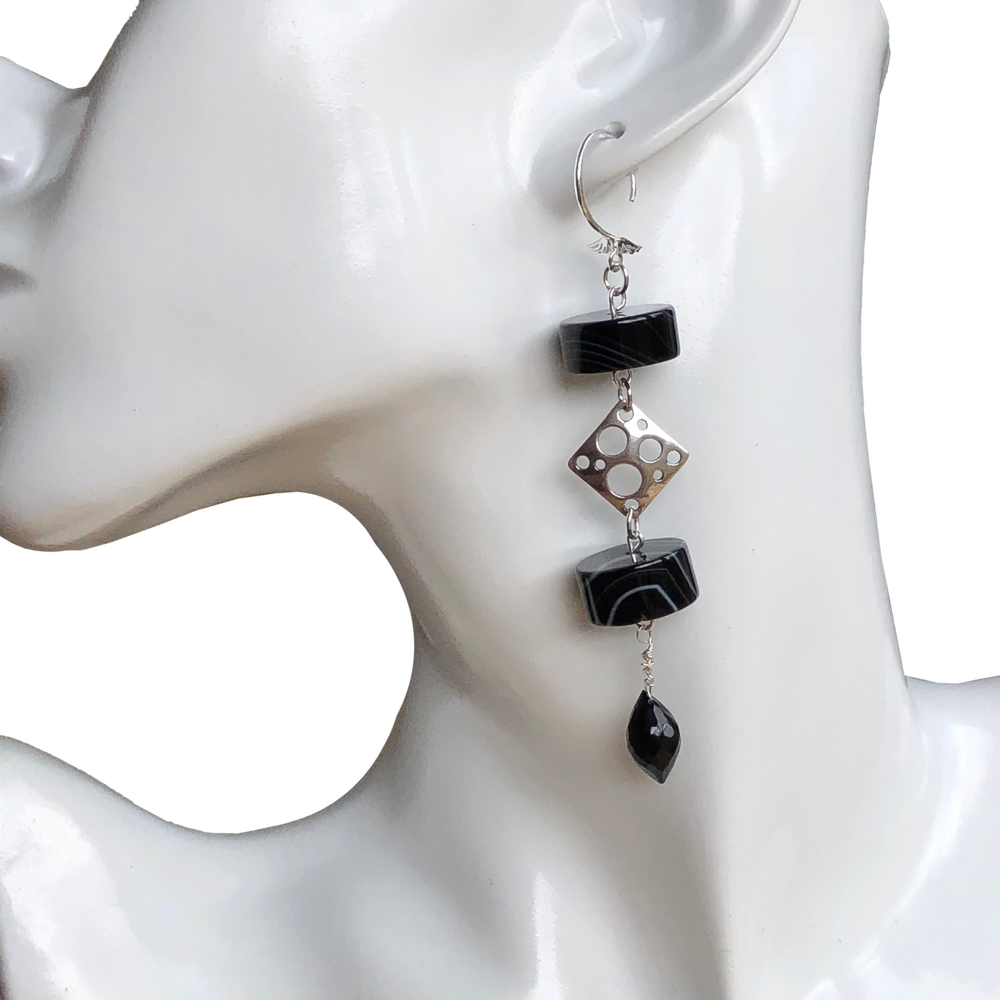 Square Punch Angel Wing Earrings