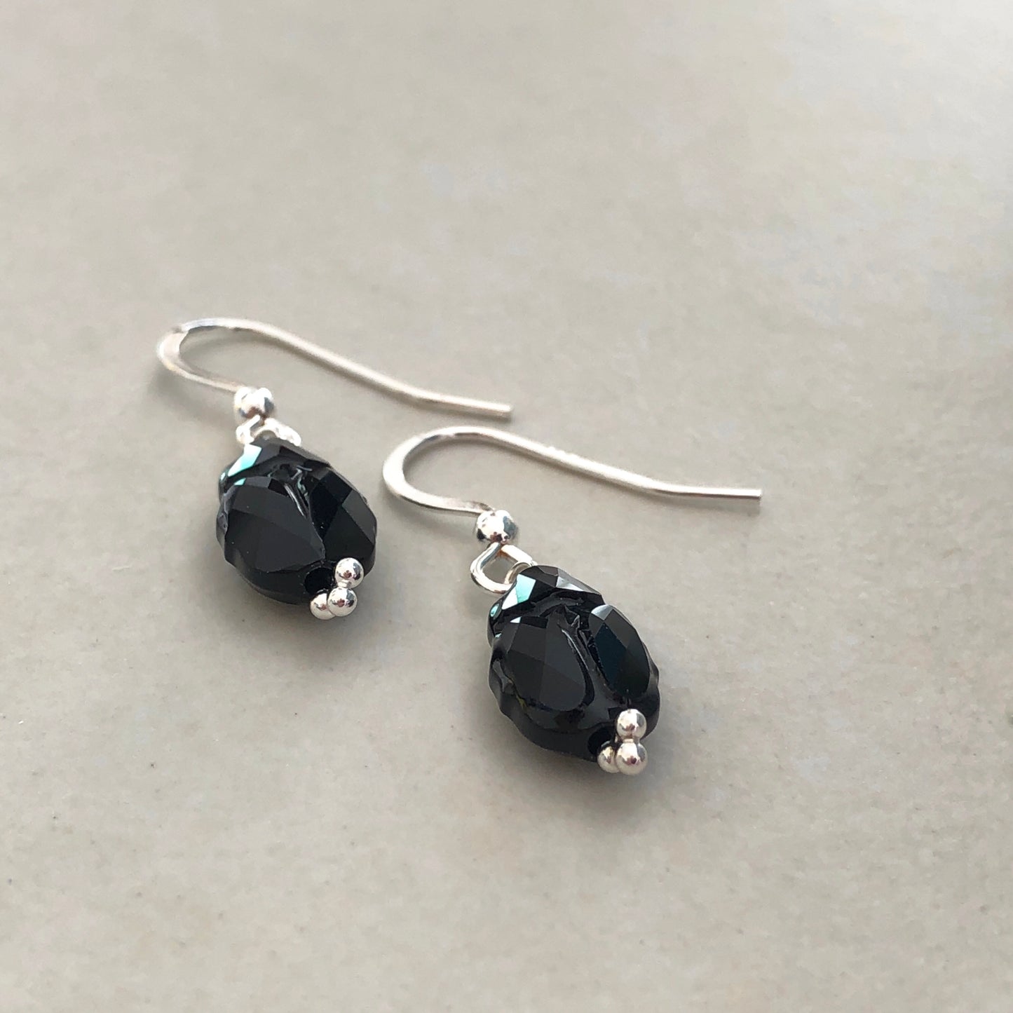 Swarovski Jet Black Scarab Earrings